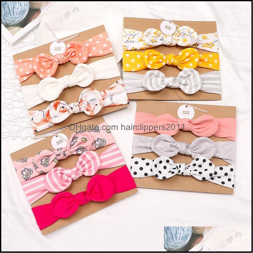 

Hair Accessories Tools Products 3Pcs Baby Girls Headband Set Cotton Bow Elastic Band Princess Christmas Day Gifts Drop Delivery 2021 Zdt9U