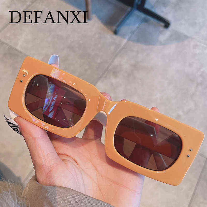 

Fashion Vintage Orange Square Sunglasses Women Men Brand Designer Sun Glasses Female Rectangle Shades Popular Colorful Eyewear 220728