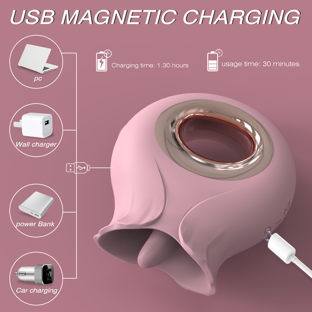 PHANXY Tongue Licking Vibrator for Women G-Spot Clit Nipple Stimulator Oral Pussy Vagina Quick Orgasm sexy Toys Couples