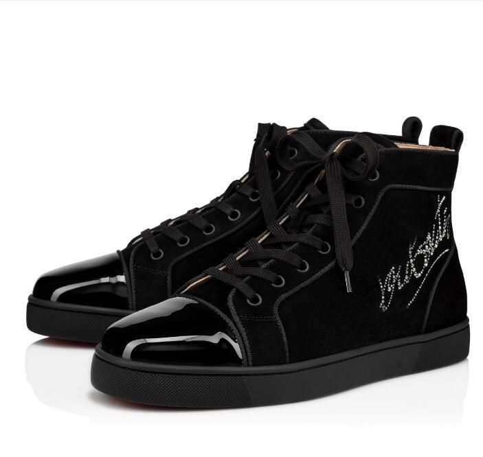 

Christians Dress Shoes Originals Blue Strass Suede Leather Sneakers Classic Brand Men Women Red Bottoms Fashion Man Skateboard Casual Sh uUT