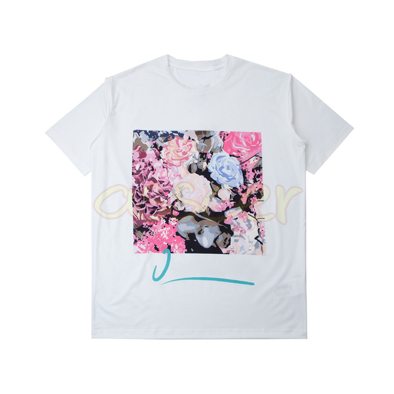 

Mens Summer Short Sleeve Tee High Street Applique Embroidery Tees Unisex White Clothing Asian Size S-XL, White02