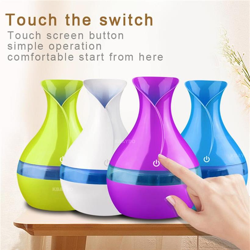 

300ml USB Aroma Diffusers Mini Ultrasonic Air Humidifier Vase Shape Atomizer Aromatherapy Essential Oil Diffuser for Home Office27249A