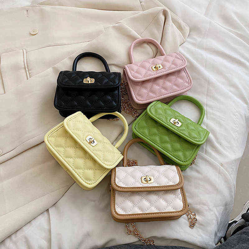

Chain bag Female Minority design fashion color contrast children's handbag small fragrance Lingge women's bag, Pink