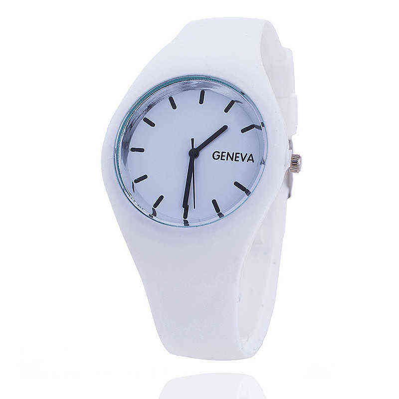 

huiya06 watches trendy ultra-thin wristwatches men's with cream-colored silicone bracelet watch, Colour 12