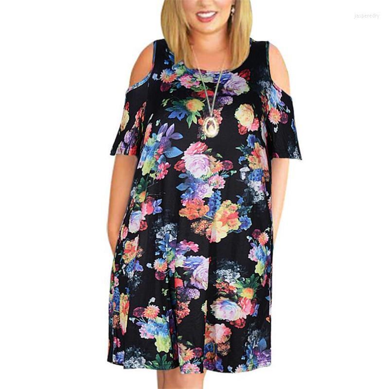 

Plus Size Dresses -9XL 2022 Sundress Women Sexy Hollow Out Off Shoulder Beach Dress Boho Floral Casual Loose Lady Vestidos Jasp22, Qian273 green