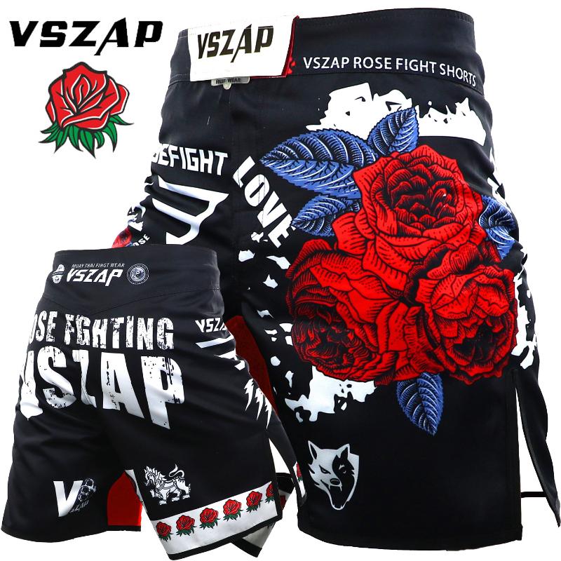

Men's Shorts Rose MMA Kick Boxing Muay Thai Trunks BJJ Training Fitness Sanda Boxe Fight Wear Grappling PantsMen's, Blue