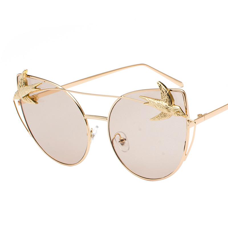 

Sunglasses Bird Design For Women Classic Cateye Sun Glasses Stylish Cat Eye Metal Frame Unisex Sunglass UV400Sunglasses