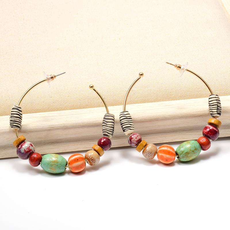 

Dangle & Chandelier Arrival Wood Beading Handmade Drop Earrings Fashion Trendy Jewelry Accessories For Women Christmas Gift