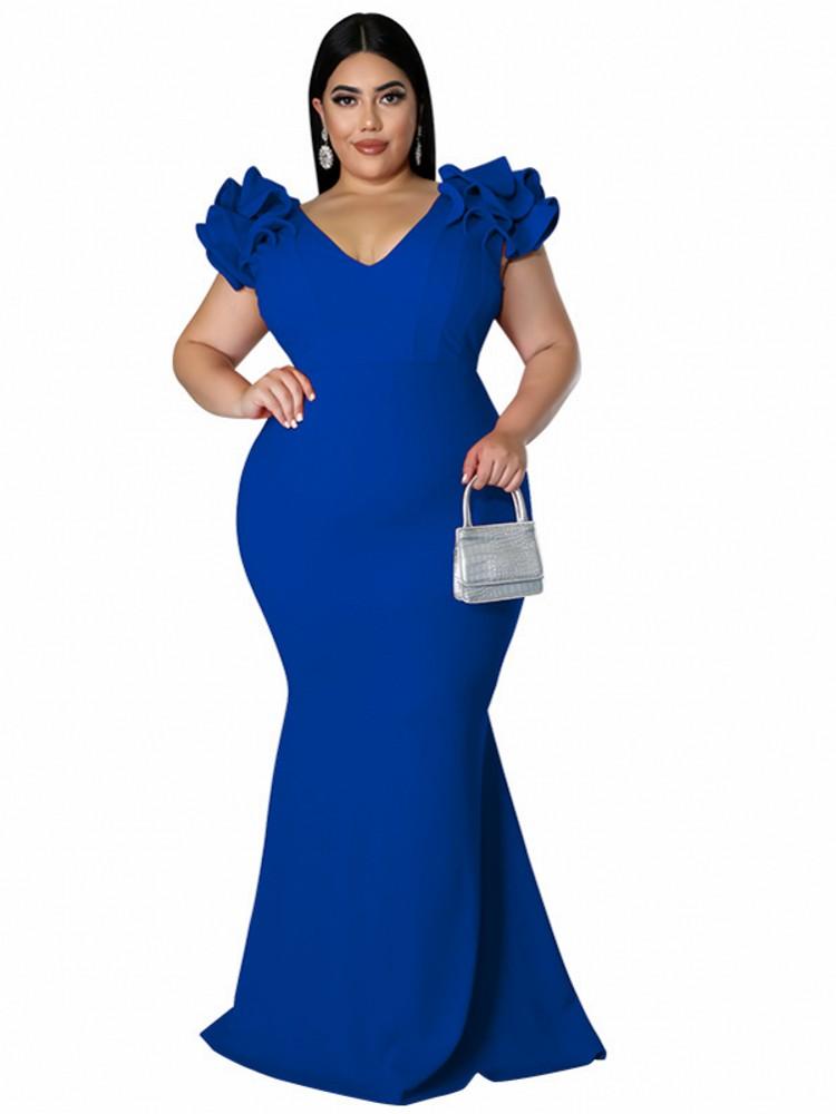 

Plus Size Dresses Summer Mermaid Dress Women  Ruched Splice Sleeveless Robe Fashion Solid Empire Elegant Vintage Party Maxi DressPlus, Green