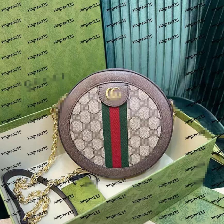 

GGs LOUISS VUTTONS LVs YSLs Women Bag Round Cake Packages Fashion Designers Cross-body Bags e Ophidia Series Superfine Fiber Zipper Held