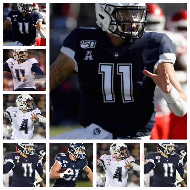 

Xflsp Custom UConn Huskies Football Jersey College Art Thompkins Ardell Brown Matt Drayton Mike Beaudry D.J. Morgan, White