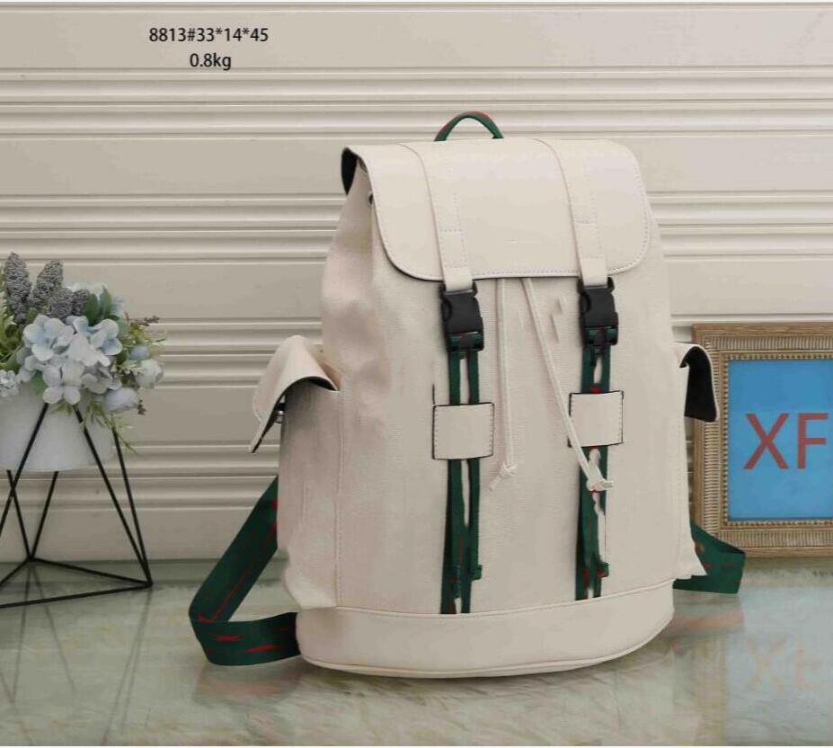 

NEW Men Leather women Backpacks Classic School bag Travel Messenger man Satchel Shoulder bag Designer bags, Green