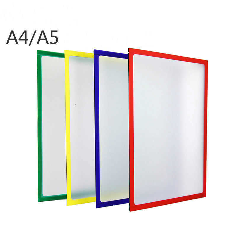 Friendly Fast User Installation A5 Announcement Files Folder Wall Advertising Menu Frame Magnetic Card Case Clear Sign Sleeve Label Pouch-image-671117183