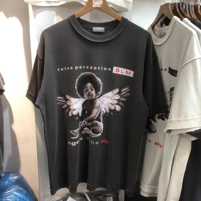 

Men's T-Shirts Kids Print T Shirt Men Women Top Quality Washed Tee Oversize Casual T-shirt Vintage Oversized TopsMen's