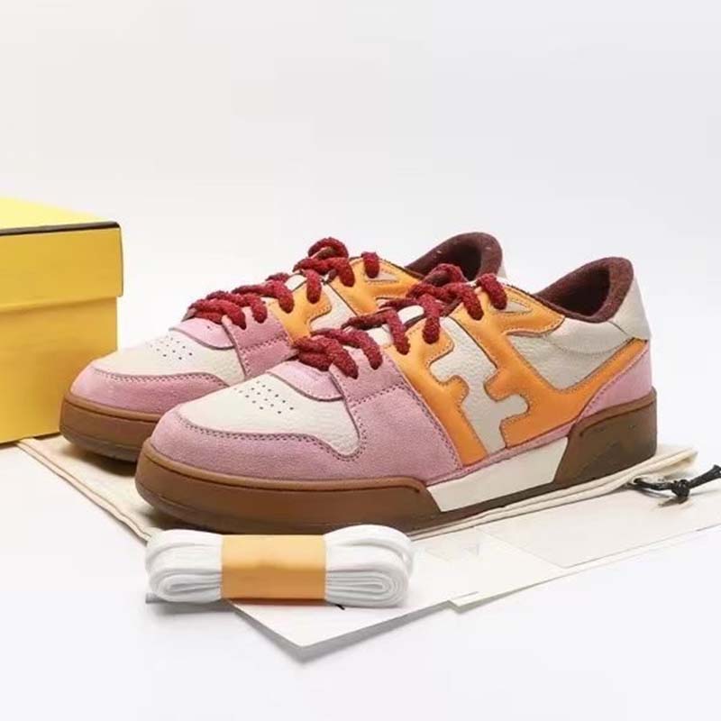 

Luxury Men FLOW Match uede Sneakers Shoes Black FF embossed Casual Men's Sports Rubber Mesh Lightweight Skateboard Runner Sole Tech Fabrics Trainer Box e89