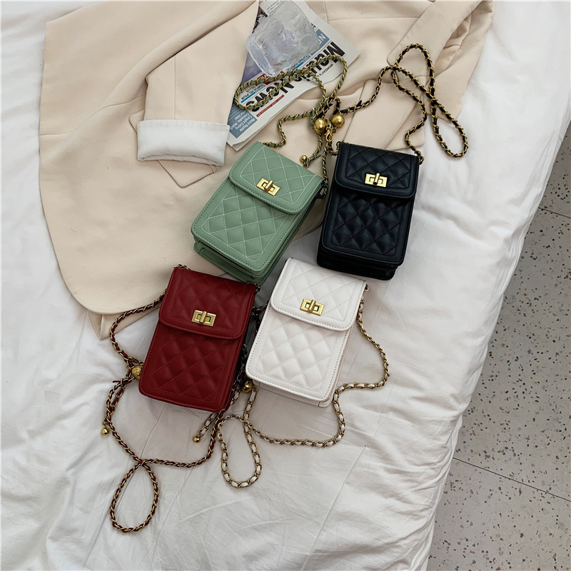 

Crossbody Bags Small Leather Chains Mobile Phone Mini Purses And Handbags For Women Messenger Satchels Pocket Shoulder, Customize