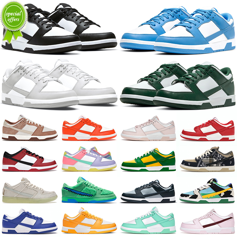 

2022 men women shoes sneakers White Black Panda Grey Fog UNC Varsity Green Apple Laser Orange Syracuse Mummy Coast Candy mens flat trainers, 16