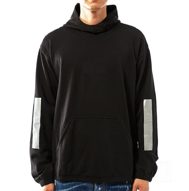 

Men Hoodies 3M Reflection Jumpers Armband Letter Embroidery Long Sleeve Sweatshirts Man Casual Sweatwear Track Suit black, Red si sweatshirts