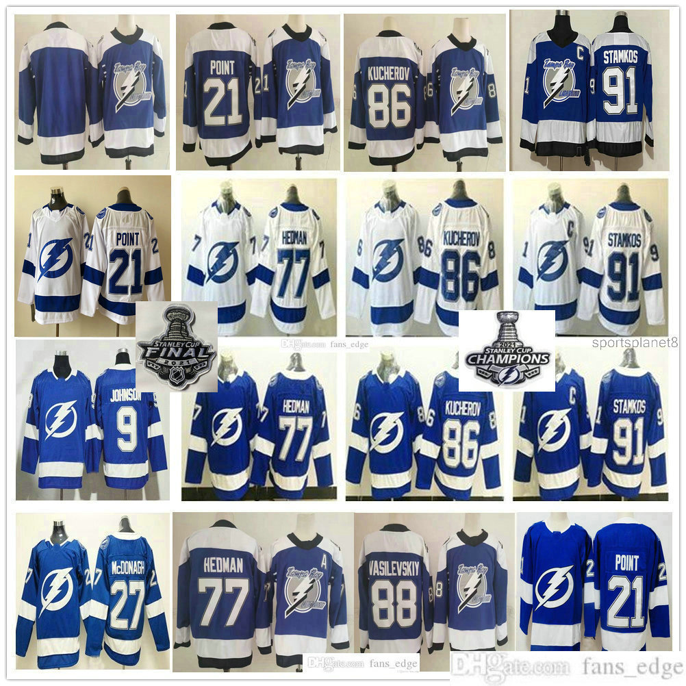 

2021 Reverse Retro Tampa Bay Lightning 91 Steven Stamkos''Nhl''Jersey 21 Brayden Point 86 Nikita Kucherov Victor Hedman 88 Vasilevskiy Stanley Patch, As picture men size s-xxxl