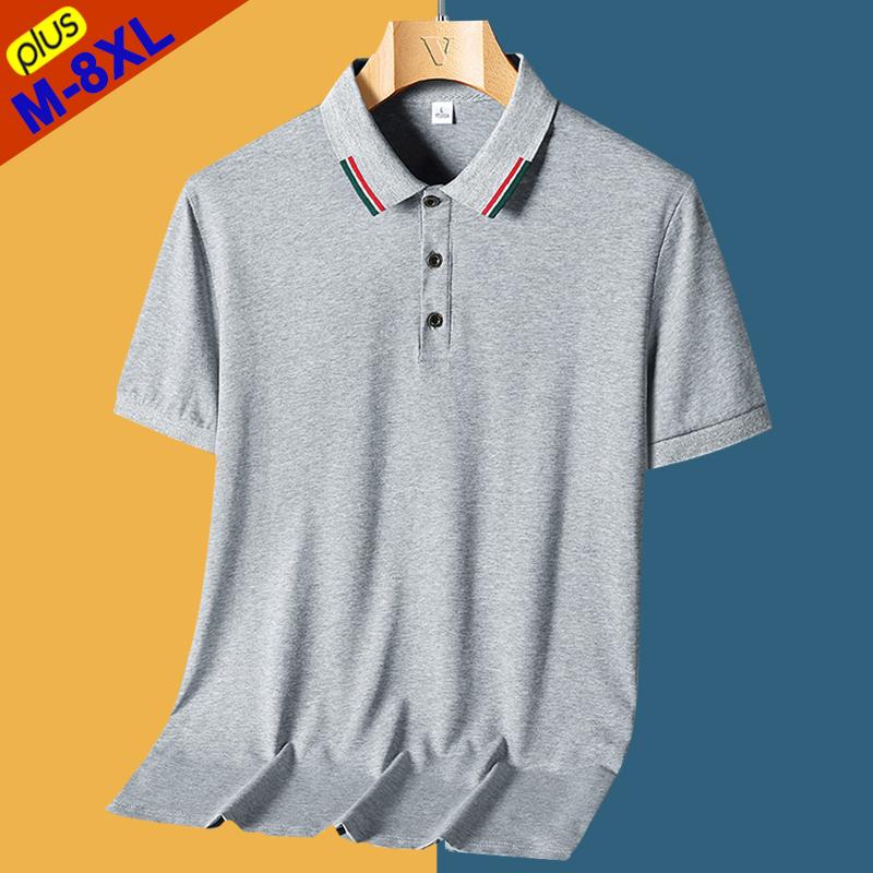 

Men's Polos Plus Size Shirts Men Cotton Basic Summer Male Business Oversized Tops Big Clothing Man Black Grey WhiteMen's Men'sMen's