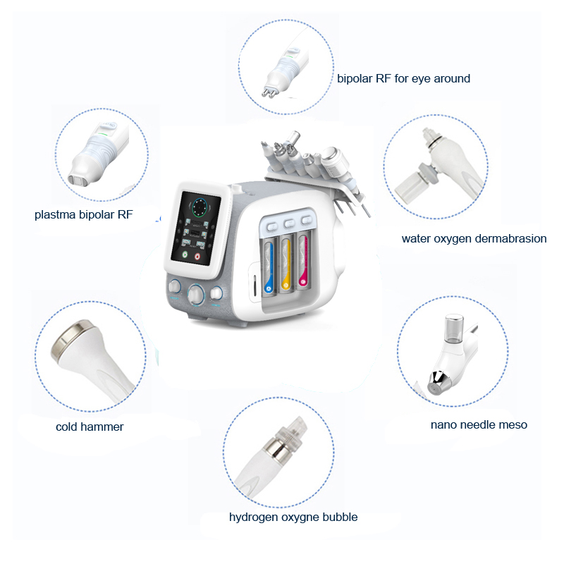 Multifunctional bio plasma rf hydro dermabrasion cold hammer and jet peel tighten pore facial beauty sprayer portable-image-763633905