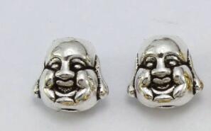 

Tibetan Silver spacer Buddha head Loose Bead Spacer Beads Connectors for DIY Jewelry Making bracelet 5d54