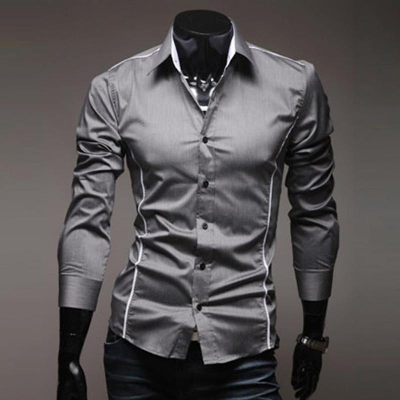 

Men's Dress Shirts Men Autumn Shirt 2022 Single-breasted Business Formal Slim Quick Dry Spring For Work, White