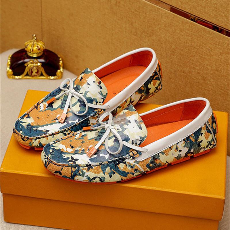 

A1 Big size 38-47 Designer Luxury Men's Loafer Slip on Shoes Red Purple Mixed Elgant Penny Casual Footwear Driving Loafers CasualS Penny Shoe for Men BestS Gift, With logo #02