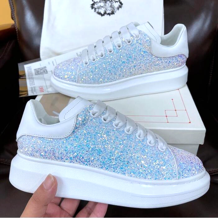 

Designer Stripe Shoe McQUEENs Men Women sparkle Sneaker Black White Red Suede Grey Beige Purple Green Pink Trainers Outdoor Sports Sneakers, 14