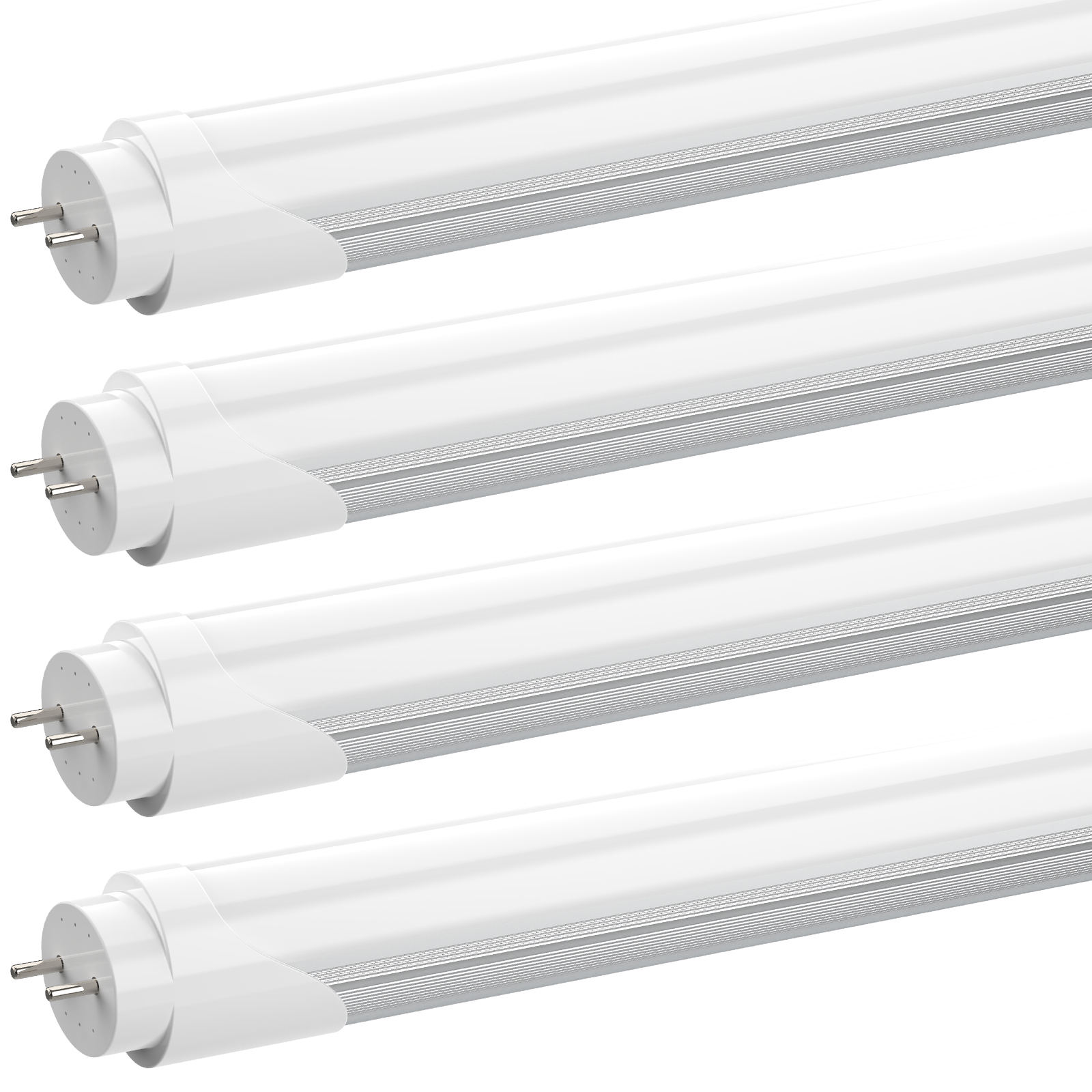 

US STOCK T8 G13 LED Bulbs 4 Foot 22W 6000K Cold White Tube Lights 4FT Frosted Cover Fluorescent Light Bulb Ballast Bypass Double Ended Power