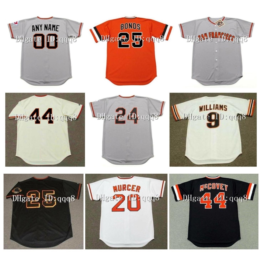 

Nik1 Vintage 24 WILLIE MAYS Jerseys 25 BARRY BONDS 44 WILLIE McCOVEY 6 J.T. SNOW 22 WILL CLARK 7 KEVIN MITCHELL 18 DUANE KUIPER 10 LeMASTER 9, As pic