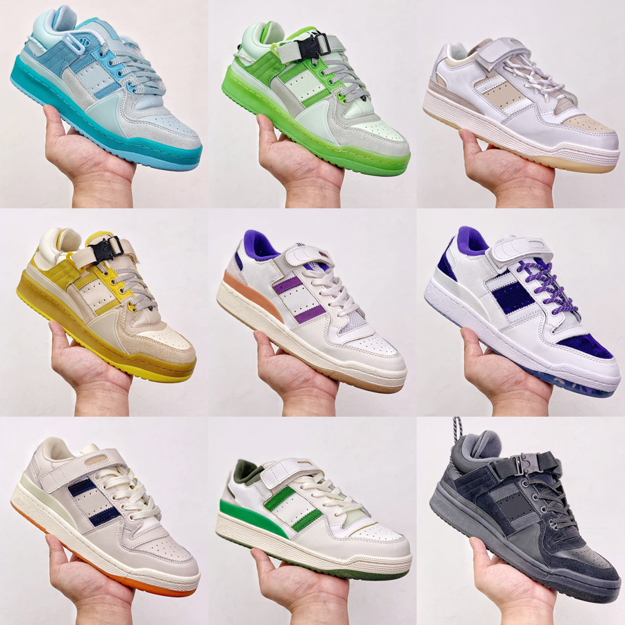 

Fashion Forum Low Bad Bunny Men Womens Running Shoes Easter Egg Pink Brown Black White Dipped Solar Outdoor Trainers, ##