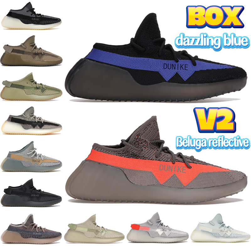 

GAI V2 Dazzling Blue Beluga reflective Running shoes carbon fade Sand Taupe earth cinder israfil zyon ash stone tail light cloud white men women sneakers trainers, 49 double box