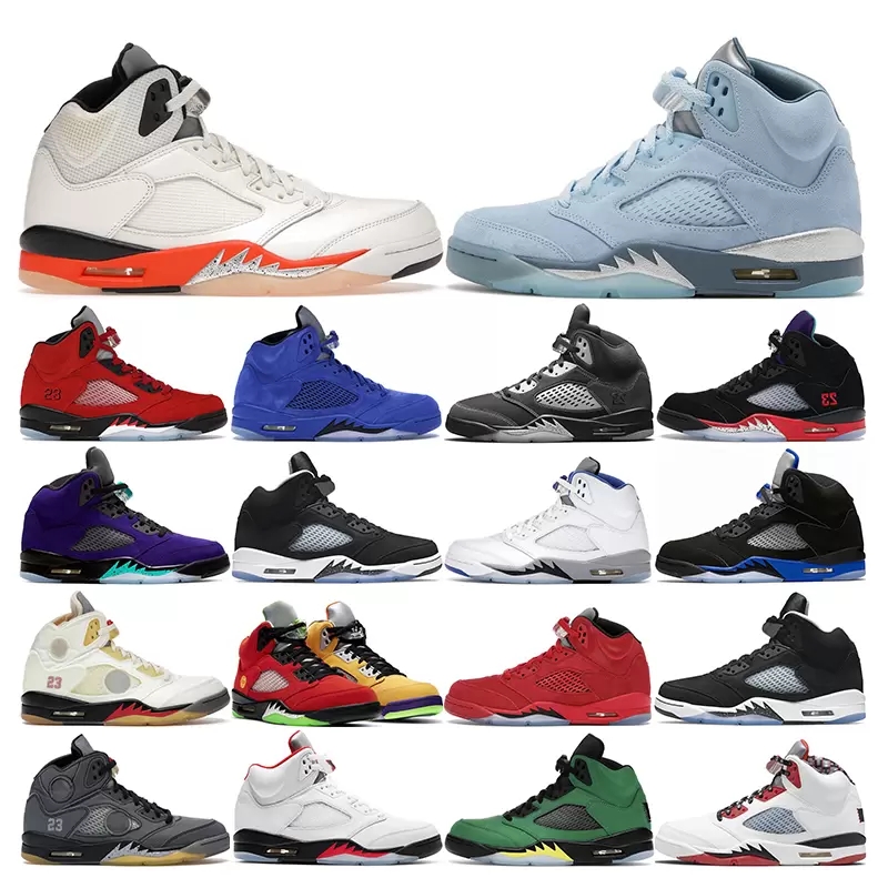 

Jumpman 5 5s Mens Basketball Shoes White Sail UNC Racer Blue Stealth Black Cement Metallic Sail Alternate Grape Bluebird Raging Bull Red Oregon Ducks What The Sneaker, Bubble package bag