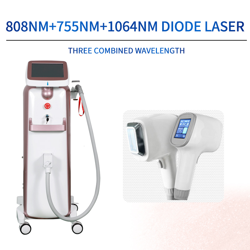 

808nm Diode Laser System Hair Removal Machine with Three Wavelength 1064nm 755nm 808nm