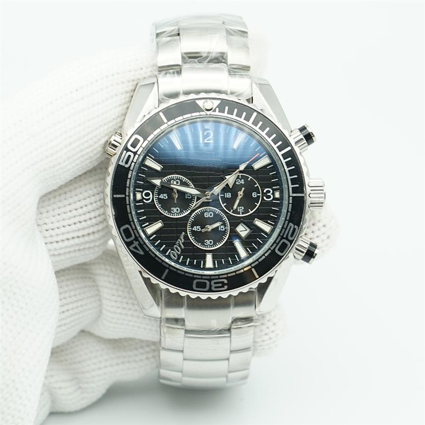 

Orange Bezel Planet Meter Black 007 Limited Dial Watch 44mm Quartz Chronograph Ocean Diver 600m Skyfall Stainless Steel Back Sport245q, Only for extra payment