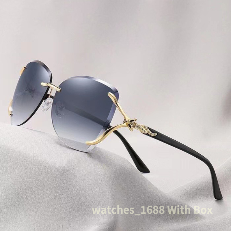 

Diamond cut sunglasses for Woman Luxury high quality fashion Butterfly lens gold black panther head multi-function individual character birthday gift for women