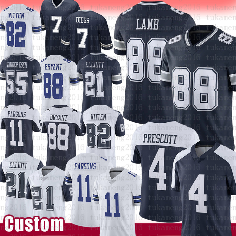 

Trevon Diggs Football Jersey CeeDee Lamb Micah Parsons Dak Prescott Ezekiel Elliott Leighton Vander Esch Jalen Tolbert Sam Williams Tony Pollard Joseph, Mens jersey(bl)