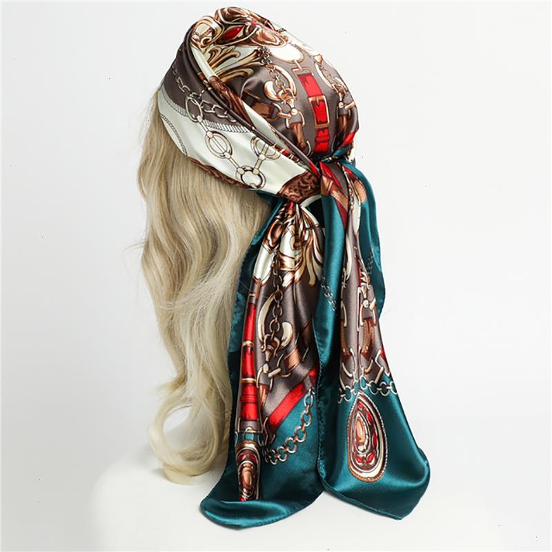

Dot Print Square Scarf For Women Silk Shawl Neckerchief Female Hair Bands Head Wraps Headband Foulard Satin Hijab Bandana