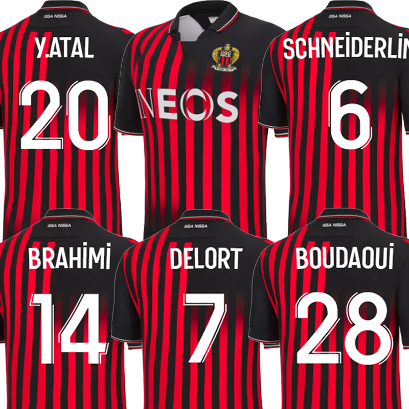 

22 23 OGC Nice FC DELORT MELOU GOUIRI soccer jerseys 2022 2023 OGCNice football shirts DOLBERG DANTE KAMARA ATAL maillot de foot home away ATAL Kluivert Stengs, Men home