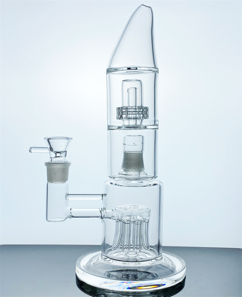 

smoke vaporizer bong glass tube with base hookah bubbler 1 birdcage perc mouthpiece 18mm connector