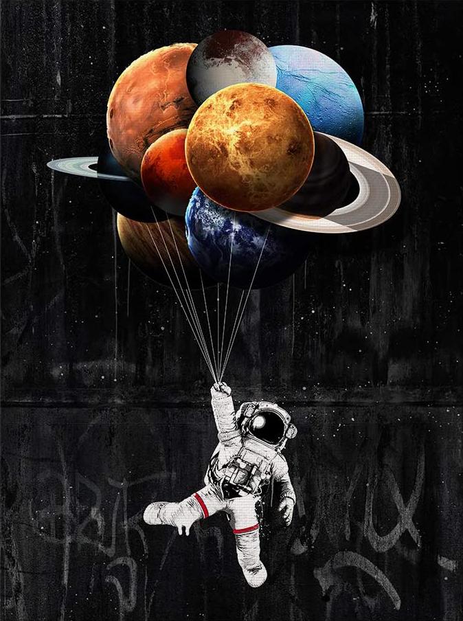 

Paintings 40x50cm Picture By Numbers Kits For Adults Children Planet And Astronaut Figure Paint Number Home Deocr Pos