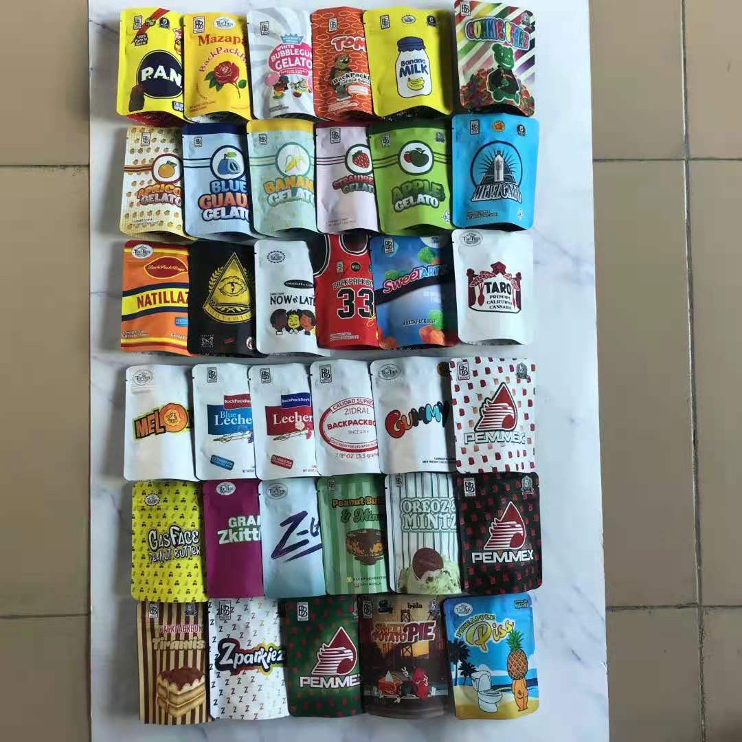 

New Arrival 3.5g Mylar Bags Tomyz Merzcato BACKPACK BOYZ 33 GAS FACE Oreoz Mintz 420 Dry Herb Flower Packaging