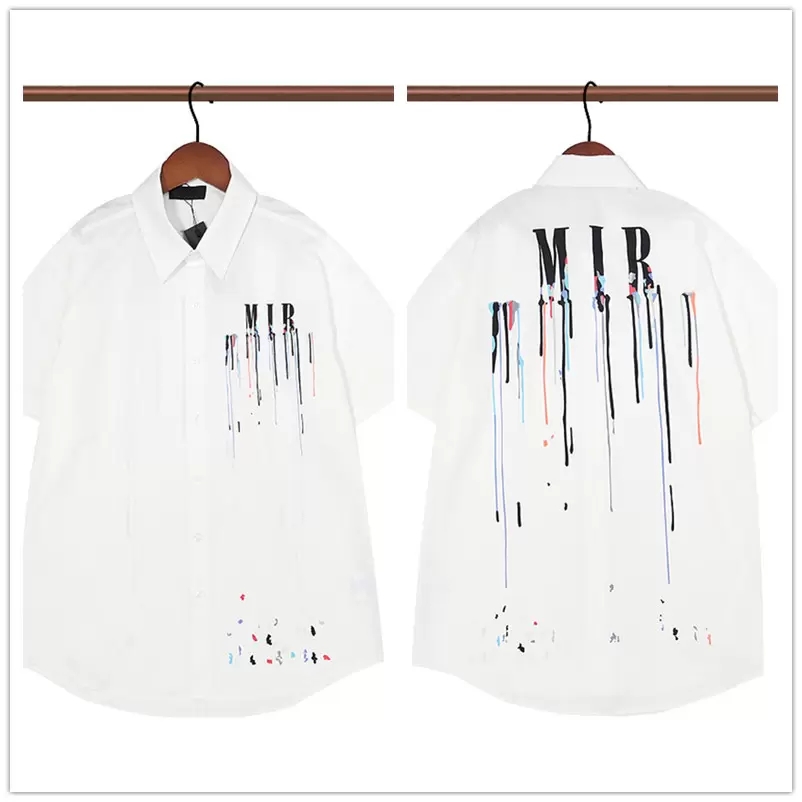 

2022 Mens T-Shirts Casual Shirts short sleeve Print plus size Men Classic Business Button Lapel Slim fit high quality shirt men's solid color shirt Stylish simplicity, As picture show