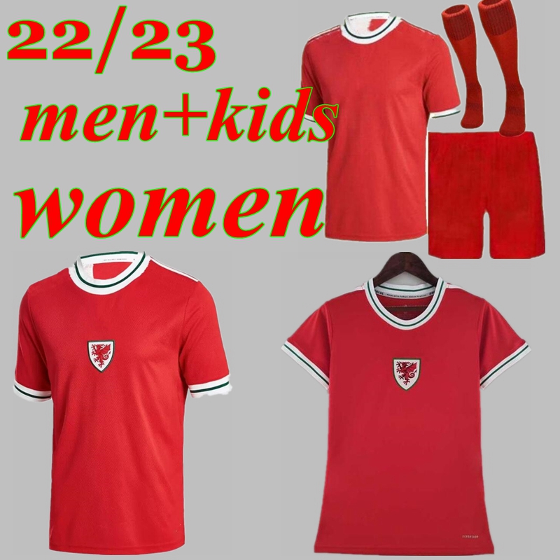 

2022 Wales Soccer Jerseys BALE WILSON ALLEN RAMSEY Mens 22 23 world final cup National Team Rodon VOKES Home red Football Shirt Short Sleeve Adult Uniforms jersey, 22/23 home