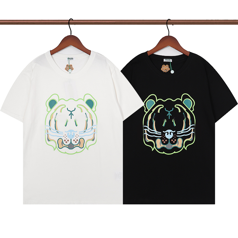 

Summer Top Mens T shirt Designer tshirt man European and American Embroidery Loose crewneck short sleeve Tees Fashion Tops men tshirts luxe Casual tiger shirts xxl, White