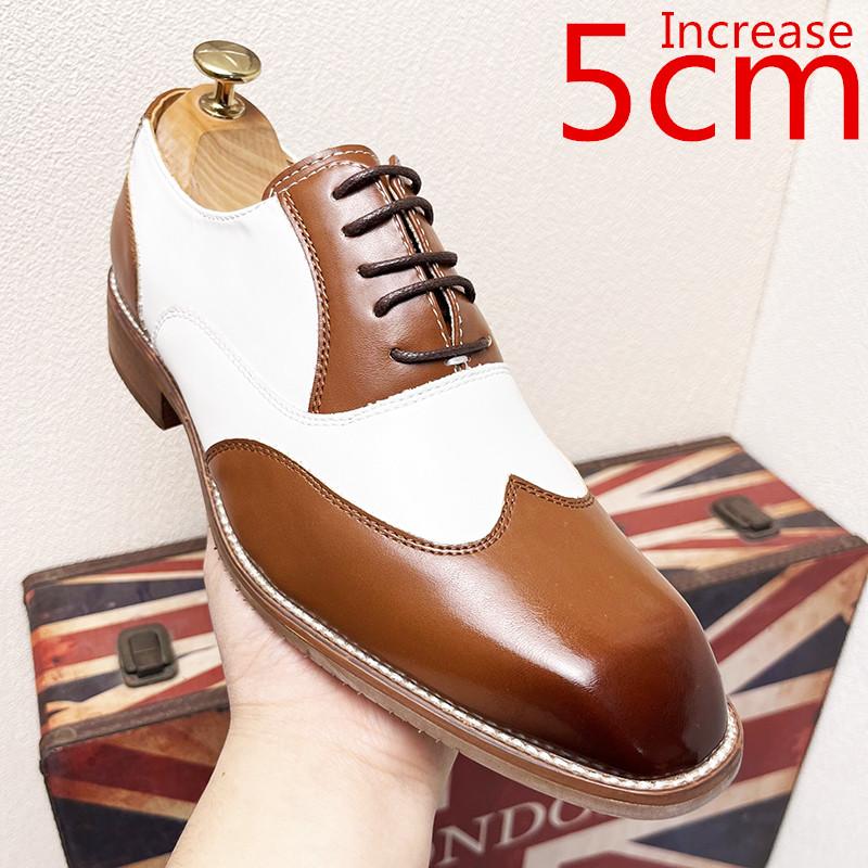

Dress Shoes Increase Height 5cm Elevator Leather Oxford Men Office Formal Wedding Mens Classic Business Male, Black increase 5cm