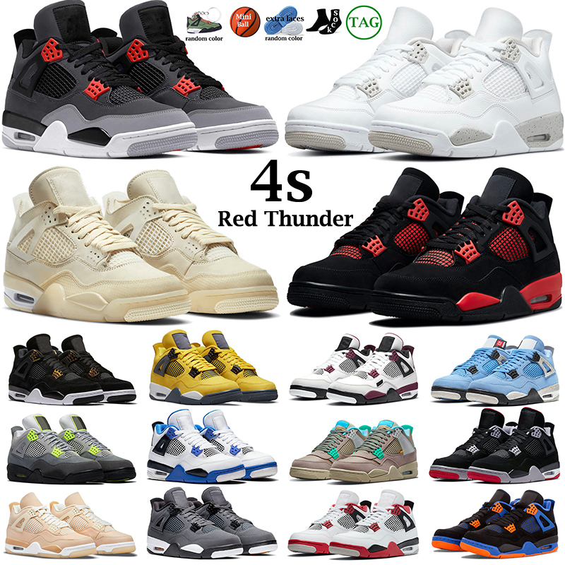 

Basketball Shoes for men women 4 4s Black Cat Red thunder Infrared Sail Cool Grey White Pure Money Motorsports What The Royalty mens, 18