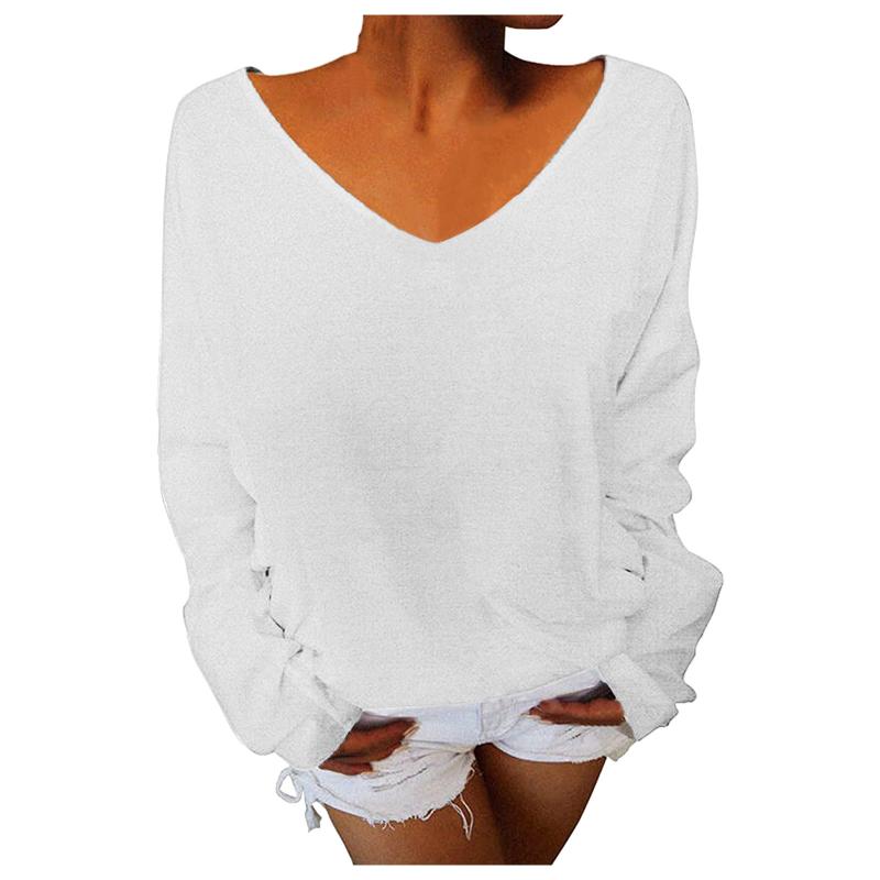 

Women's T-Shirt Ladies Tops Color Club Regular Blouses Shirt White Long Sleeve Cotton WomenWomen's