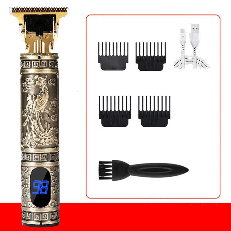

T9 Hair Trimmer Barber Hair Clipper Cordless Cutting Machine Beard Shaving Electric Razor Men Shaver